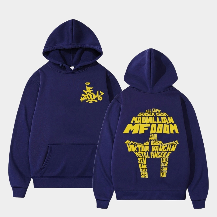 MF DOOM Hoodie Aliases Mask Graffiti Purple