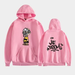 Red MF DOOM Hoodie Character Graffiti Double Sided