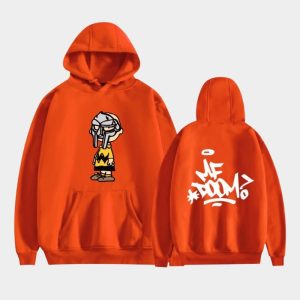 Yellow MF DOOM Hoodie Character Graffiti Double Sided