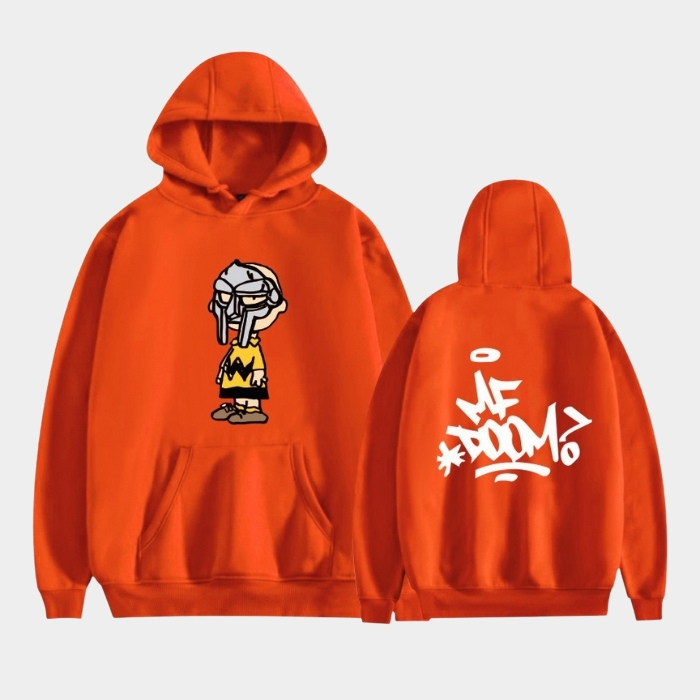 Yellow MF DOOM Hoodie Character Graffiti Double Sided