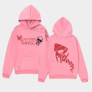 MF DOOM Hoodie Beige with Front & Back Graffiti Prints