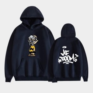 Red MF DOOM Hoodie Character Graffiti Double Sided
