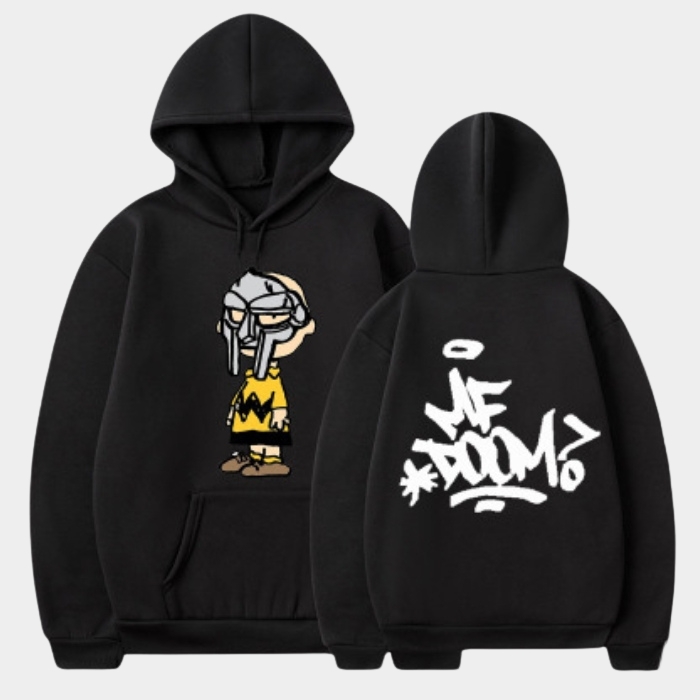 Yellow MF DOOM Hoodie Character Graffiti Double Sided