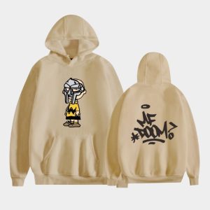Red MF DOOM Hoodie Character Graffiti Double Sided