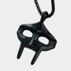 MF DOOM Necklace Textured Black Glossy Mask Pendant Design