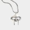 Silver MF DOOM Necklace High Polish Mask Pendant