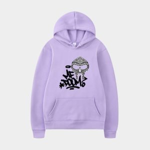 MF DOOM Light Purple Hoodie Graffiti Logo & Mask