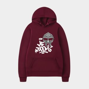 MF DOOM Hoodie Maroon Graffiti Logo & Mask