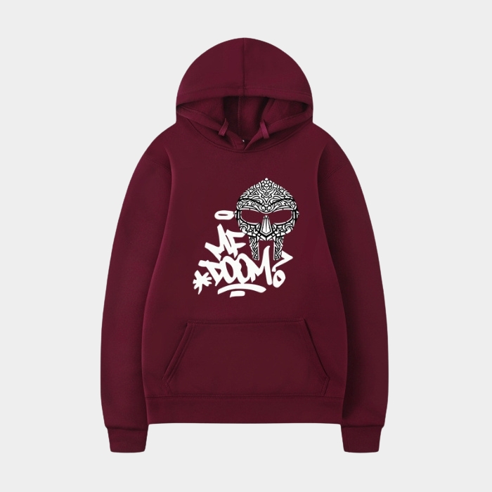 MF DOOM Hoodie Maroon Graffiti Logo & Mask