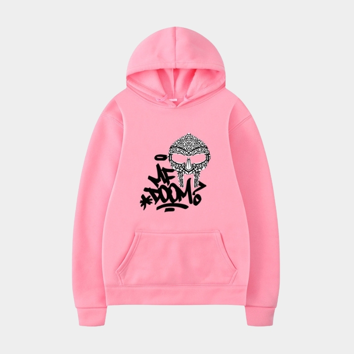 Maroon Graffiti Logo & Mask MF DOOM Hoodie