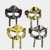 Unisex MF DOOM ring collection gold silver black set with color variety villain mask hip hop jewelry bundle for men and women collectors
