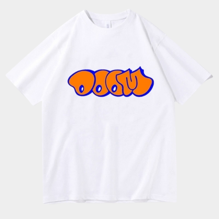 MF DOOM T Shirt Orange Bubble Letters Graffiti
