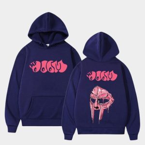 MF DOOM Hoodie Orange Dripping Mask Logo