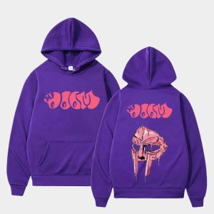 MF DOOM Hoodie Orange Dripping Mask Logo