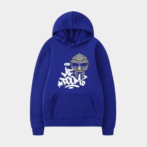 MF DOOM Hoodie Royal Blue Graffiti Logo & Mask