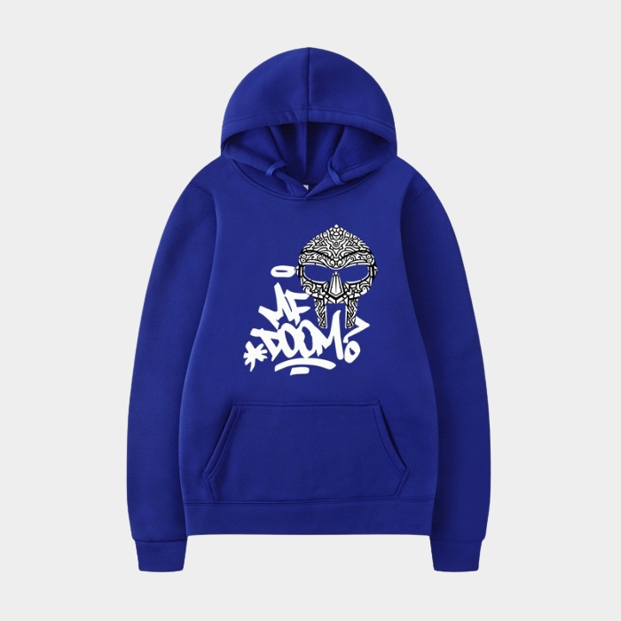 MF DOOM Hoodie Royal Blue Graffiti Logo & Mask