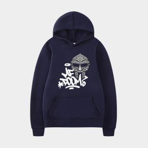 MF DOOM Hoodie Royal Blue Graffiti Logo & Mask