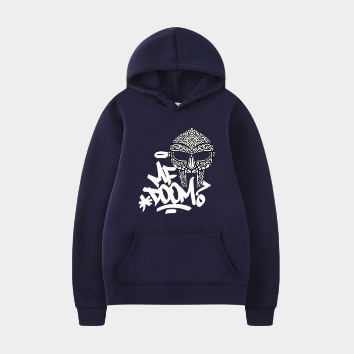 MF DOOM Hoodie Royal Blue Graffiti Logo & Mask