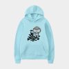 MF DOOM hoodie Sky blue with graffiti-style mask artwork