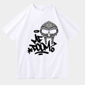 MF DOOM T Shirt Masked Man Oversized White