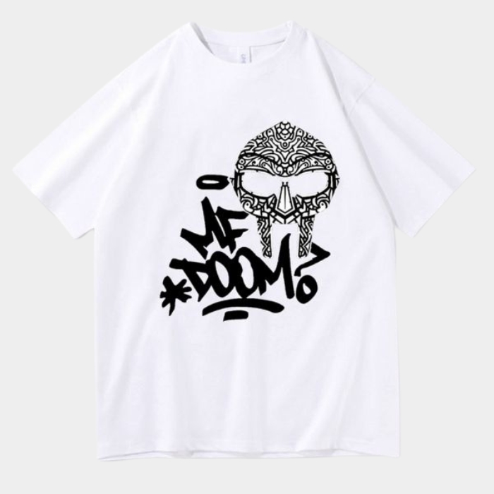 MF DOOM T Shirt Masked Man Oversized White