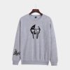 MF DOOM Sweatshirt Grey Bold Villain Metal Face Long Sleeve
