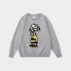 RIP MF DOOM sweatshirt light grey unisex memorial tribute design honoring Daniel Dumile with metal face villain graphics