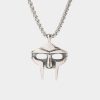 Shiny Chrome MF DOOM Mask Pendant