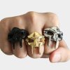 Trio MF DOOM Ring Mask Black gold silver Ring set 3 pack Edition