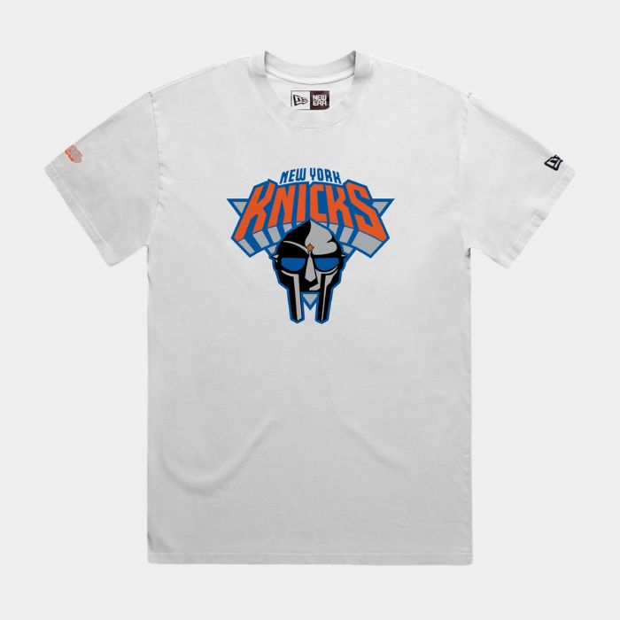 MF DOOM New Era Knicks shirt white Doomsday 2025 premium streetwear tee